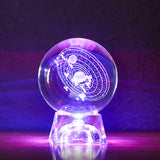 Laser Engraved Solar System Crystal Ball 3D Planets Model Sphere Ball Home Decor Gift for Holiday  Astronomy Ball Ornament