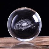 60mm/80mm 3D Laser Engraved Galaxy Crystal Ball Miniature Model Crystal Craft Sphere Ornament Globe Glass Home Decor Gift