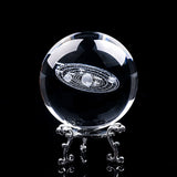 3D Laser Engraved Solar System Crystal Ball Planets Decorative Glass Ball  Crafts Globe Nordic Home Decoration Accessories