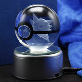 3D Laser Pokemon Go Crystal Ball Haunter LED Night Light Magic Ball for Children Christmas Gifts