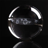 3D Miniature Solar System Model Crystal Ball Laser Engraved Planet Ball Science Educational Toy for Kids Home Office Desk Decor