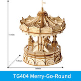 Robotime DIY 3D Wooden Puzzle Toys Assembly Model Toys Plane Merry Go Round Ferris Wheel Toys for Children Drop Shipping