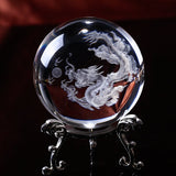 Home Decoration Crystal Dragon Ball 3D Laser Engrave Specimens Creative Feng Shui Glass Ball Globe Wedding Crystal Craft Gift