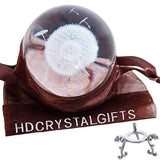 H&D 9 Styles 3D Laser Engraved Crystal Ball Figurines 60mm Healing Glass Ball Sphere Collectible Home Wedding Decor Gift Craft