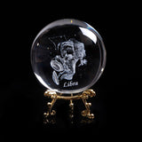 Zodiac Miniature Libra Balls 3D Laser Engraved K9 Artificial Constellation Crystal Globe Living Room Home Decoration Sphere