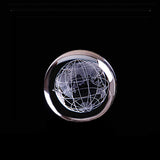 3D Laser Engraved Earth Crystal Ball Miniature Glass Marbles Sphere Globe Paperweight Astronomy enthusiast Collectible Model