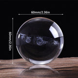 3D Solar System Crystal Ball Planets Glass Ball Laser Engraved Globe Miniature Model Home Decor Astronomy Gift Ornament