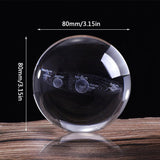 3D Solar System Crystal Ball Planets Glass Ball Laser Engraved Globe Miniature Model Home Decor Astronomy Gift Ornament