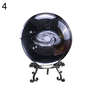 60mm Milky Way Crystal Ball Globe Galaxy 3D Laser Engraved Glass Miniature Model Crystal Craft Sphere Ornament Globe Glass Home