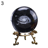 60mm Milky Way Crystal Ball Globe Galaxy 3D Laser Engraved Glass Miniature Model Crystal Craft Sphere Ornament Globe Glass Home