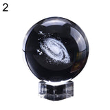 60mm Milky Way Crystal Ball Globe Galaxy 3D Laser Engraved Glass Miniature Model Crystal Craft Sphere Ornament Globe Glass Home