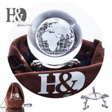 H&D 60mm 3D Laser Engraved Galaxy Glass Ball Crystal Miniatures Sphere Home Decoration Accessories Globe Universe Healing Balls