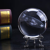 100 mm 3D Solar System Crystal Ball Miniature Laser Engraved Planet Model Sphere Gift for Astrophile Home Decor Ornament