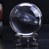 100 mm 3D Solar System Crystal Ball Miniature Laser Engraved Planet Model Sphere Gift for Astrophile Home Decor Ornament