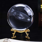 100 mm 3D Solar System Crystal Ball Miniature Laser Engraved Planet Model Sphere Gift for Astrophile Home Decor Ornament