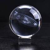 100 mm 3D Solar System Crystal Ball Miniature Laser Engraved Planet Model Sphere Gift for Astrophile Home Decor Ornament