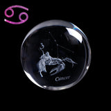 60 MM 3D Zodiac Sign Star Crystal Ball Laser Engraved Glass Sphere Crystal Craft Home Decor Birthday Gift Ornament