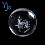 60 MM 3D Zodiac Sign Star Crystal Ball Laser Engraved Glass Sphere Crystal Craft Home Decor Birthday Gift Ornament